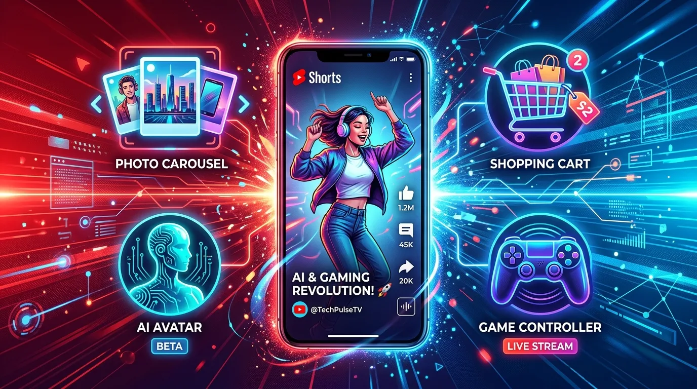 YouTube Shorts в 2026 году: фото в ленте, ИИ-клоны авторов и встроенный шопинг — разбираем все ключевые изменения