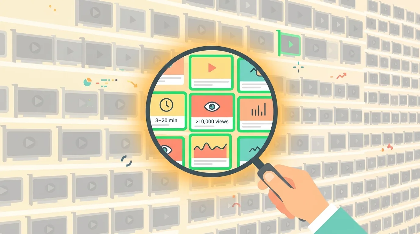 Отбор лучших видео из YouTube-библиотеки для переноса на VK Видео по пяти критериям