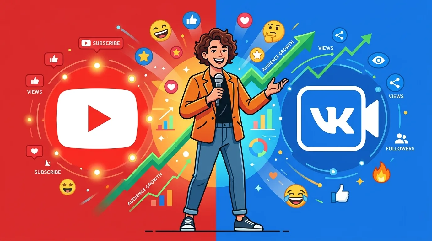 Комедийные каналы на YouTube и VK Video: сравнение платформ, форматы юмора и рост аудитории в 2025–2026 годах