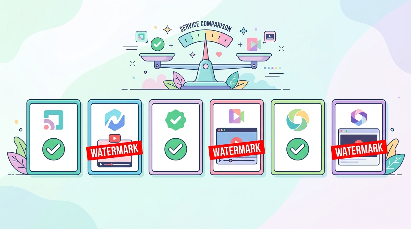 Сравнение онлайн-сервисов для обрезки видео с отметками о водяных знаках и лимитах